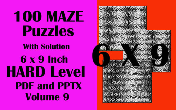 Download 100 Maze Puzzle Hard 6x9 PDF PPTX Vol 9 - Pptx Collection